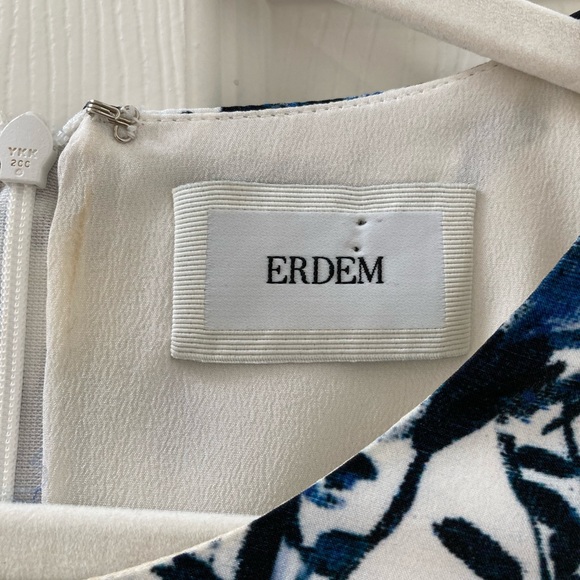 Erdem Navy Floral Dress Silk 36 - Picture 2 of 2